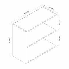 Alvinka Mutfak Modül Mbr_A Üst 2Yk1R 80-H60Cm Dolap Beyaz Kumtaşı Mdf