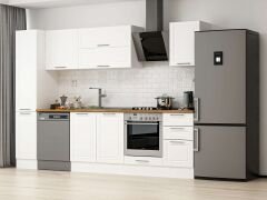 Alvinka 295X210 Cm Klasik Mebran Mutfak Dolabı Mb-E90B40S45-2 Mebran | Beyaz - Suntalam