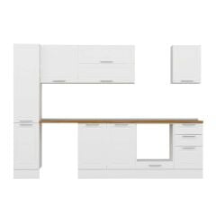 Alvinka 295X210 Cm Klasik Mebran Mutfak Dolabı Mb-E90B40S45-2 Mebran | Beyaz - Suntalam