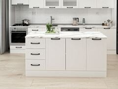 Alvinka 180 Cm Mbr_A Ada Mutfak Dolabı Beyaz Beyaz Suntalam