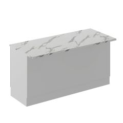 Alvinka 180 Cm Mbr_A Ada Mutfak Dolabı Beyaz Kumtaşı Suntalam