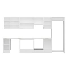 Alvinka 370X222 Cm High Gloss Mutfak Dolabı Mb-E80S40S50-1 High Gloss | Antrasit - Suntalam