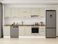 Alvinka 385X222 Cm Klasik Mebran Mutfak Dolabı Mb-E90S50S45-1 Mebran | Kumtaşı - Suntalam