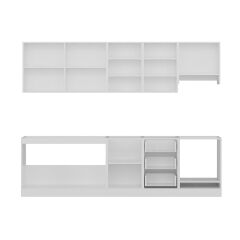 Minar 280 Cm Mutfak Dolabı Beyaz 280-B5