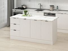 Alvinka 180 Cm Mbr_B Ada Mutfak Dolabı Beyaz Beyaz Suntalam