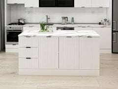 Alvinka 180 Cm Mbr_B Ada Mutfak Dolabı Beyaz Beyaz Mdf