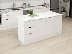 Alvinka 180 Cm Mbr_B Ada Mutfak Dolabı Beyaz Beyaz Mdf