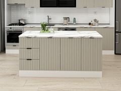 Alvinka 180 Cm Mbr_B Ada Mutfak Dolabı Beyaz Kumtaşı Suntalam