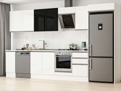 Alvinka 370X222 Cm High Gloss Mutfak Dolabı Mb-E80S40S50-3 High Gloss | Beyaz - Suntalam