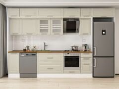 Alvinka 370X240 Cm Klasik Mebran Mutfak Dolabı Beyaz Beyaz Mb-E90S40S40-3 Mebran | Kumtaşı - Mdf