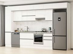 Alvinka 375X240 Cm High Gloss Mutfak Dolabı Mbb-E80B45S50-1 High Gloss | Beyaz - Mdf