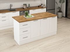 Alvinka 180 Cm Mbr_C Ada Mutfak Dolabı Beyaz Beyaz Suntalam