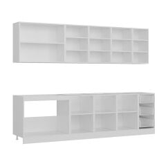 Minar 280 Cm Mutfak Dolabı Beyaz Antrasit 280-A1