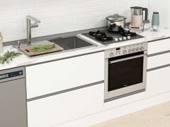 Alvinka 375X240 Cm High Gloss Mutfak Dolabı Mbb-E80B45S50-2 High Gloss | Beyaz - Suntalam