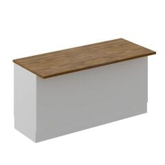 Alvinka 180 Cm Mbr_C Ada Mutfak Dolabı Beyaz Beyaz Mdf