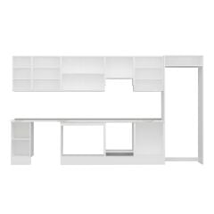 Alvinka 380X222 Cm High Gloss Mutfak Dolabı Mb-E80S40S60-1 High Gloss | Antrasit - Mdf