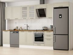 Alvinka 385X222 Cm Klasik Mebran Mutfak Dolabı Mb-E90S50S45-3 Mebran | Kumtaşı - Suntalam