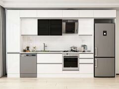 Alvinka 375X240 Cm High Gloss Mutfak Dolabı Mbb-E80B45S50-3 High Gloss | Beyaz - Suntalam