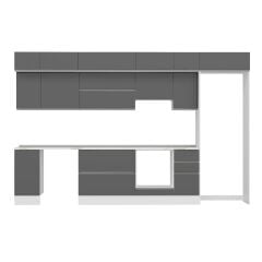 Alvinka 360X240 Cm High Gloss Mutfak Dolabı Mb-E80S40S40-1