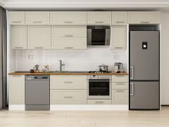 Alvinka 370X240 Cm Klasik Mebran Mutfak Dolabı Beyaz Beyaz Mb-E90S40S40-2