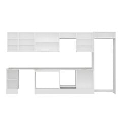 Alvinka 380X222 Cm High Gloss Mutfak Dolabı Mb-E80S40S60-2 High Gloss | Beyaz - Mdf