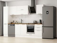 Alvinka 300X210 Cm Klasik Mebran Mutfak Dolabı Mb-E90B40S50-2 Mebran | Beyaz - Suntalam