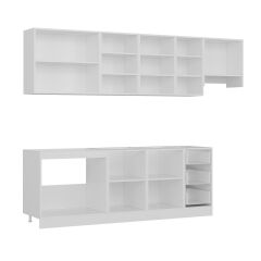 Minar 280 Cm Mutfak Dolabı Beyaz Antrasit 280-A7