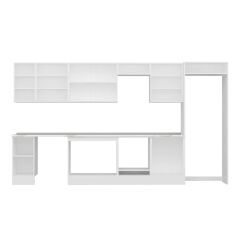 Alvinka 380X222 Cm High Gloss Mutfak Dolabı Mb-E80S40S60-2 High Gloss | Antrasit - Suntalam