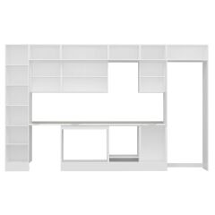 Alvinka 375X240 Cm High Gloss Mutfak Dolabı Mbb-E80B45S50-3 High Gloss | Antrasit - Suntalam