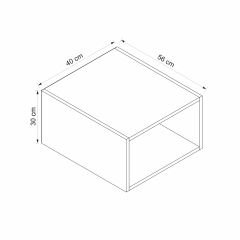 Alvinka Mutfak Modül Mbr_A Üst 1Yk 40-H30Cm Yuk Dolap Beyaz Kumtaşı Mdf