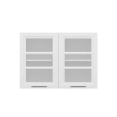 Alvinka Mutfak Modül Mbr_C Üst 2Dk1R 100-H72Cm Dolap Cam Beyaz Beyaz