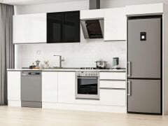 Alvinka 380X222 Cm High Gloss Mutfak Dolabı Mb-E80S40S60-3 High Gloss | Beyaz - Mdf