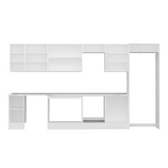 Alvinka 380X222 Cm High Gloss Mutfak Dolabı Mb-E80S40S60-3 High Gloss | Beyaz - Mdf