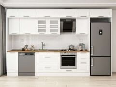 Alvinka 375X240 Cm Klasik Mebran Mutfak Dolabı Beyaz Beyaz Mb-E90S40S45-3 Mebran | Beyaz - Suntalam