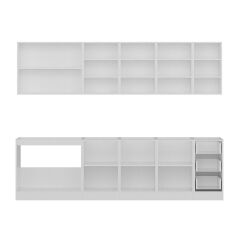 Minar 280 Cm Mutfak Dolabı Beyaz Dore 280-D1