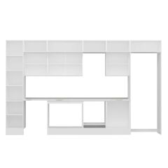 Alvinka 385X240 Cm High Gloss Mutfak Dolabı Mbb-E80B45S60-2 High Gloss | Beyaz - Suntalam