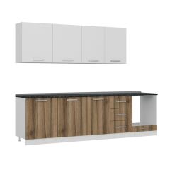 Minar 280 Cm Mutfak Dolabı Beyaz Dore 280-D3