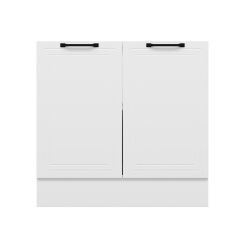 Alvinka Mutfak Modül Mbr_A Alt 2K1R 90Cm Dolap Beyaz Beyaz