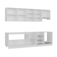 Minar 280 Cm Mutfak Dolabı Beyaz Dore 280-D5