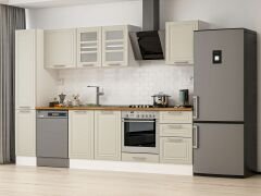 Alvinka 300X210 Cm Klasik Mebran Mutfak Dolabı Mb-E90B40S50-3 Mebran | Kumtaşı - Mdf