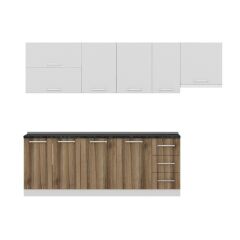 Minar 280 Cm Mutfak Dolabı Beyaz Dore 280-D7