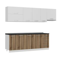 Minar 280 Cm Mutfak Dolabı Beyaz Dore 280-D7