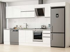 Alvinka 365X222 Cm High Gloss Mutfak Dolabı Mb-E80S45S40-2 High Gloss | Beyaz - Mdf