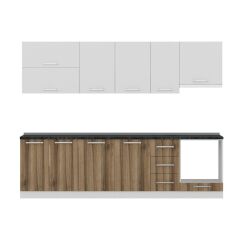 Minar 280 Cm Mutfak Dolabı Beyaz Dore 280-D8