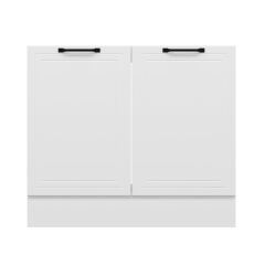 Alvinka Mutfak Modül Mbr_A Alt 2K 100Cm Evye Dolap Beyaz Beyaz