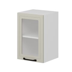 Alvinka Mutfak Modül Mbr_A Üst 1Dk1R 40-H60Cm Dolap Cam Beyaz Kumtaşı Mdf