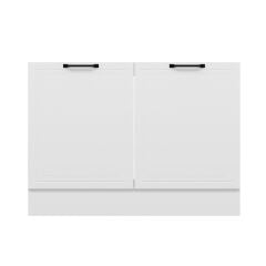 Alvinka Mutfak Modül Mbr_A Alt 2K 120Cm Evye Dolap Beyaz Beyaz