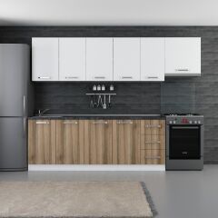 Minar 280 Cm Mutfak Dolabı Beyaz Dore 280-D10