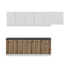 Minar 280 Cm Mutfak Dolabı Beyaz Dore 280-D10