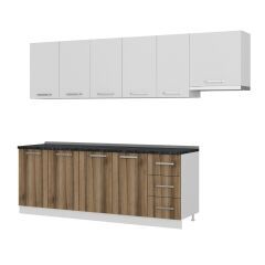 Minar 280 Cm Mutfak Dolabı Beyaz Dore 280-D10